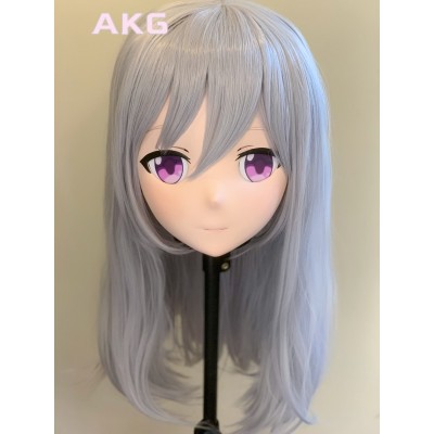 (AL09) Customize Character Female/Girl Resin Half/ Full Head With Lock Cosplay Japanese Anime Game Role Kigurumi Mask (AL09) Customize Character Female/Girl Resin Half/ Full Head With Lock Cosplay Japanese Anime Game Role Kigurumi Mask
